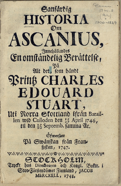 Sanfärdig Historia Om Ascanius